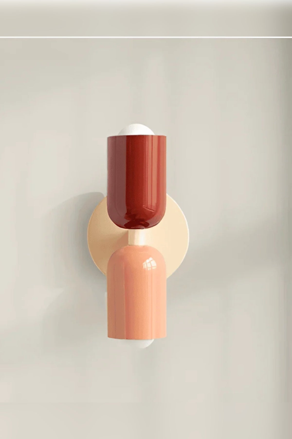 Capsule Wall Light – dual-sided, round backplate, colour choice