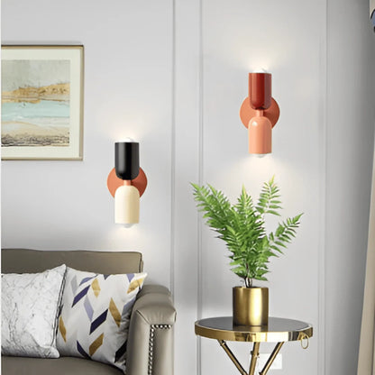 Capsule Wall Light – dual-sided, round backplate, colour choice
