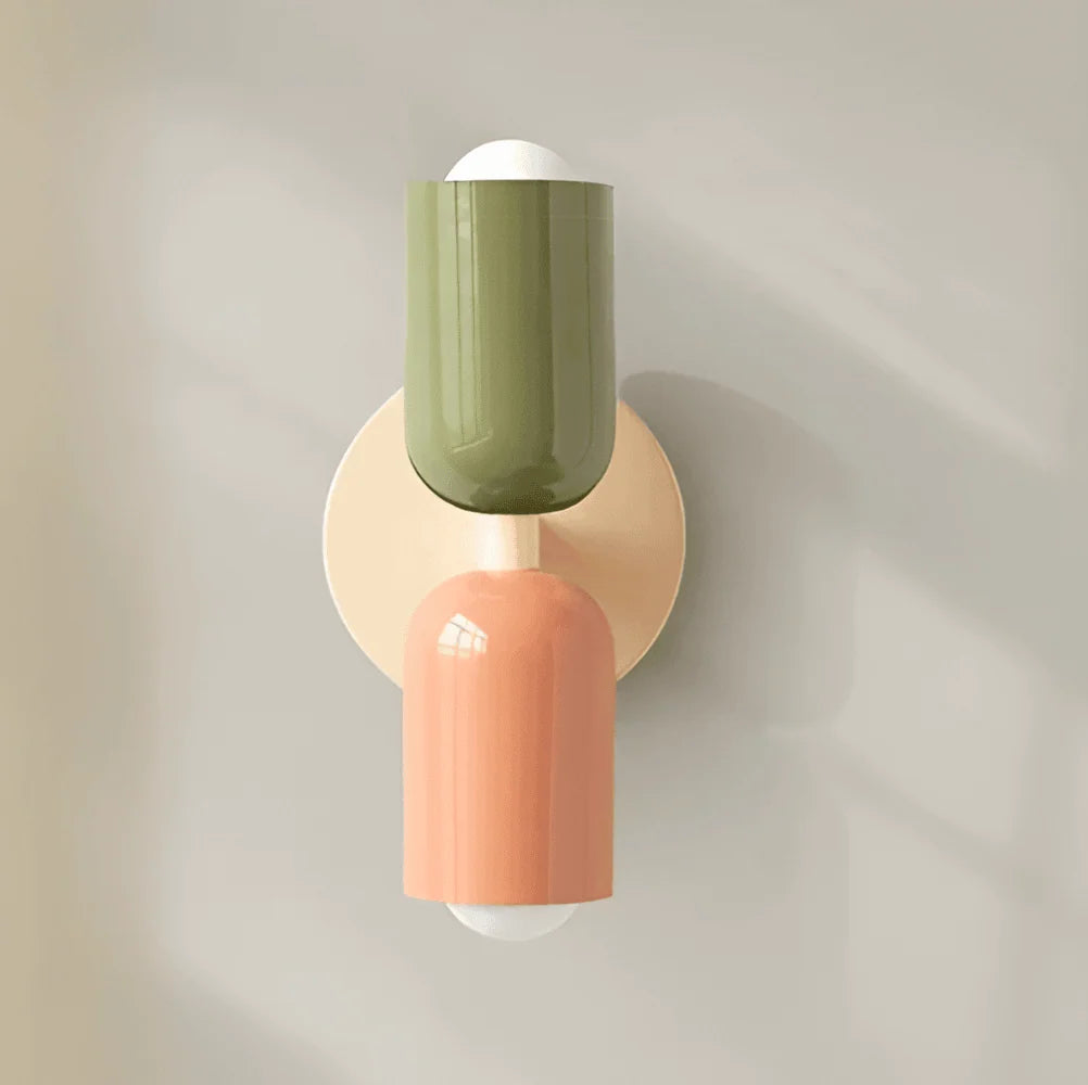 Capsule Wall Light – dual-sided, round backplate, colour choice
