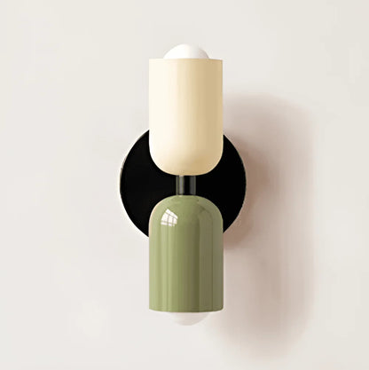 Capsule Wall Light – dual-sided, round backplate, colour choice