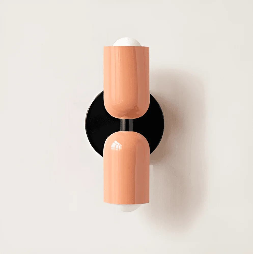 Capsule Wall Light – dual-sided, round backplate, colour choice