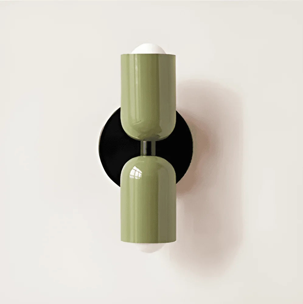 Capsule Wall Light – dual-sided, round backplate, colour choice