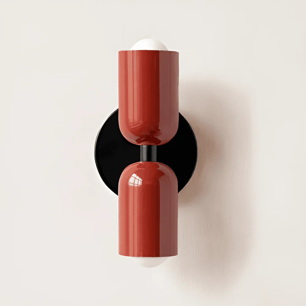 Capsule Wall Light – dual-sided, round backplate, colour choice