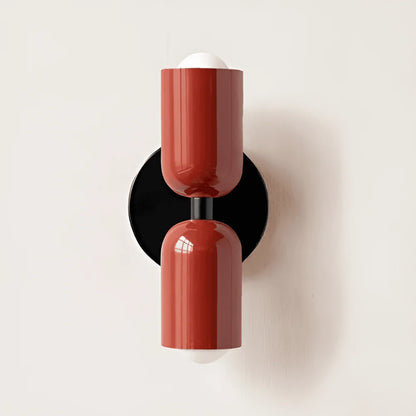 Capsule Wall Light – dual-sided, round backplate, colour choice