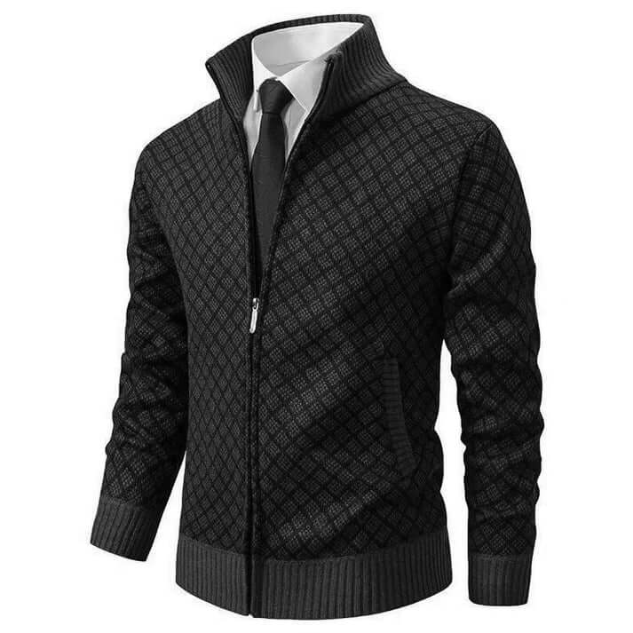Cardigan Men - Soft Knit with Zip Front Closure