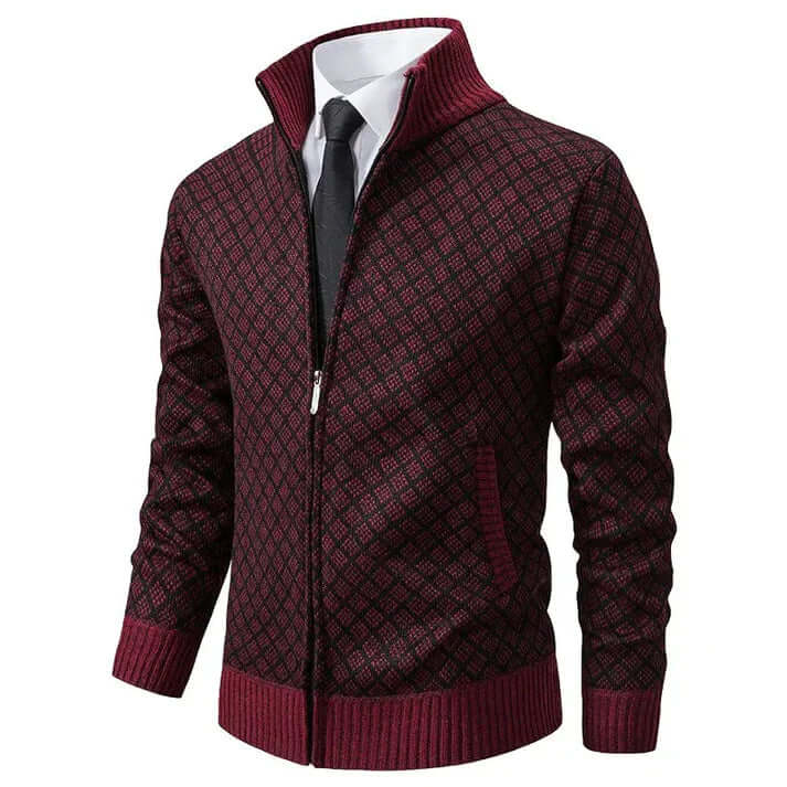 Cardigan Men - Soft Knit with Zip Front Closure