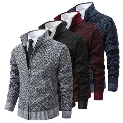 Cardigan Men - Soft Knit with Zip Front Closure