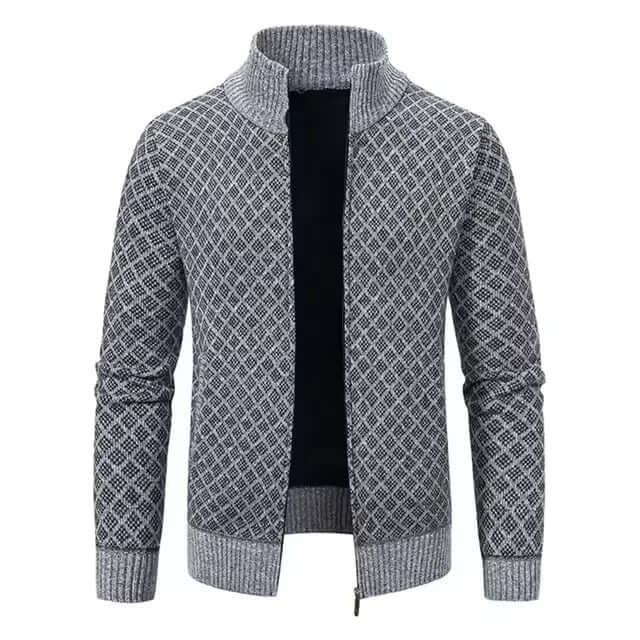 Cardigan Men - Soft Knit with Zip Front Closure