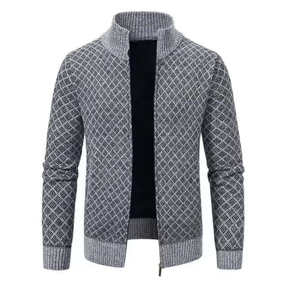 Cardigan Men - Soft Knit with Zip Front Closure