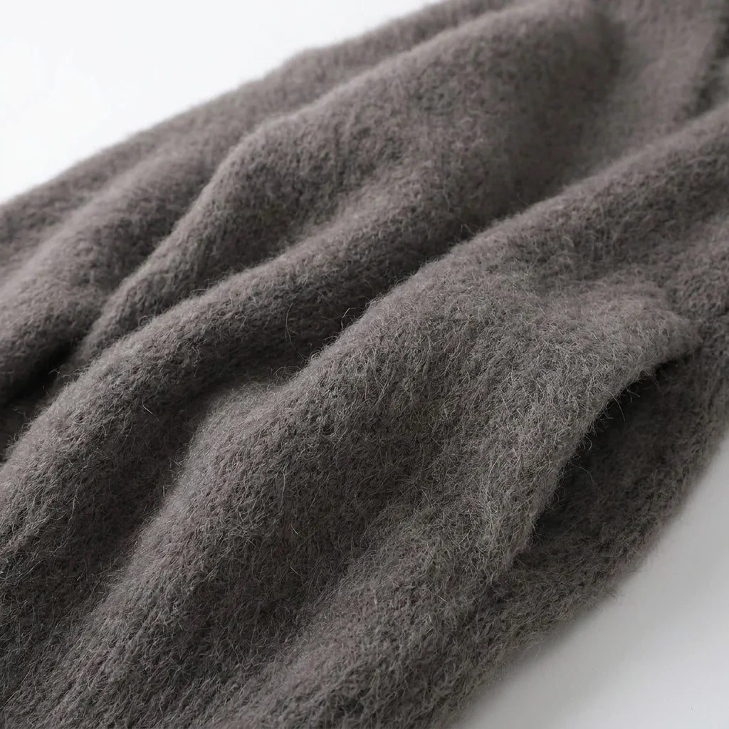 Cardigan Women - Longline Wool Cardigan with Pockets