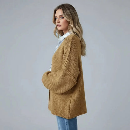 Cardigan Women - Oversized Knit with Relaxed Fit