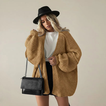 Cardigan Women - Oversized Knit with Relaxed Fit