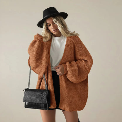 Cardigan Women - Oversized Knit with Relaxed Fit