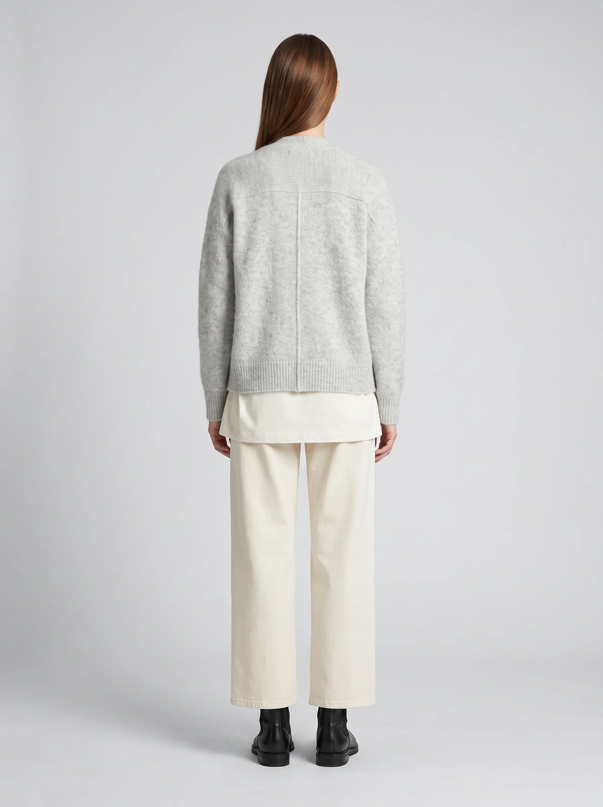 Cardigan Women - Oversized V Neck with Textured Knit