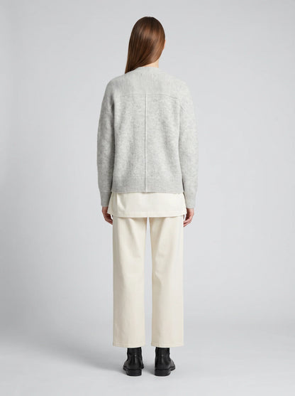 Cardigan Women - Oversized V Neck with Textured Knit
