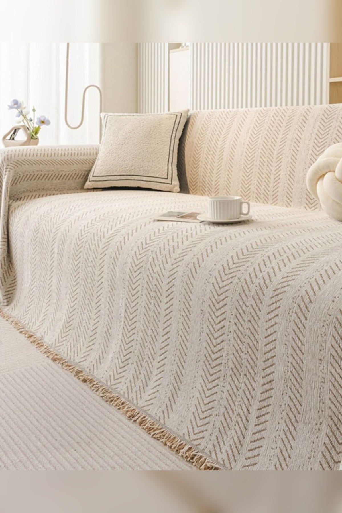 Chenille Sofa Cover – scratch-resistant, washable, soft touch