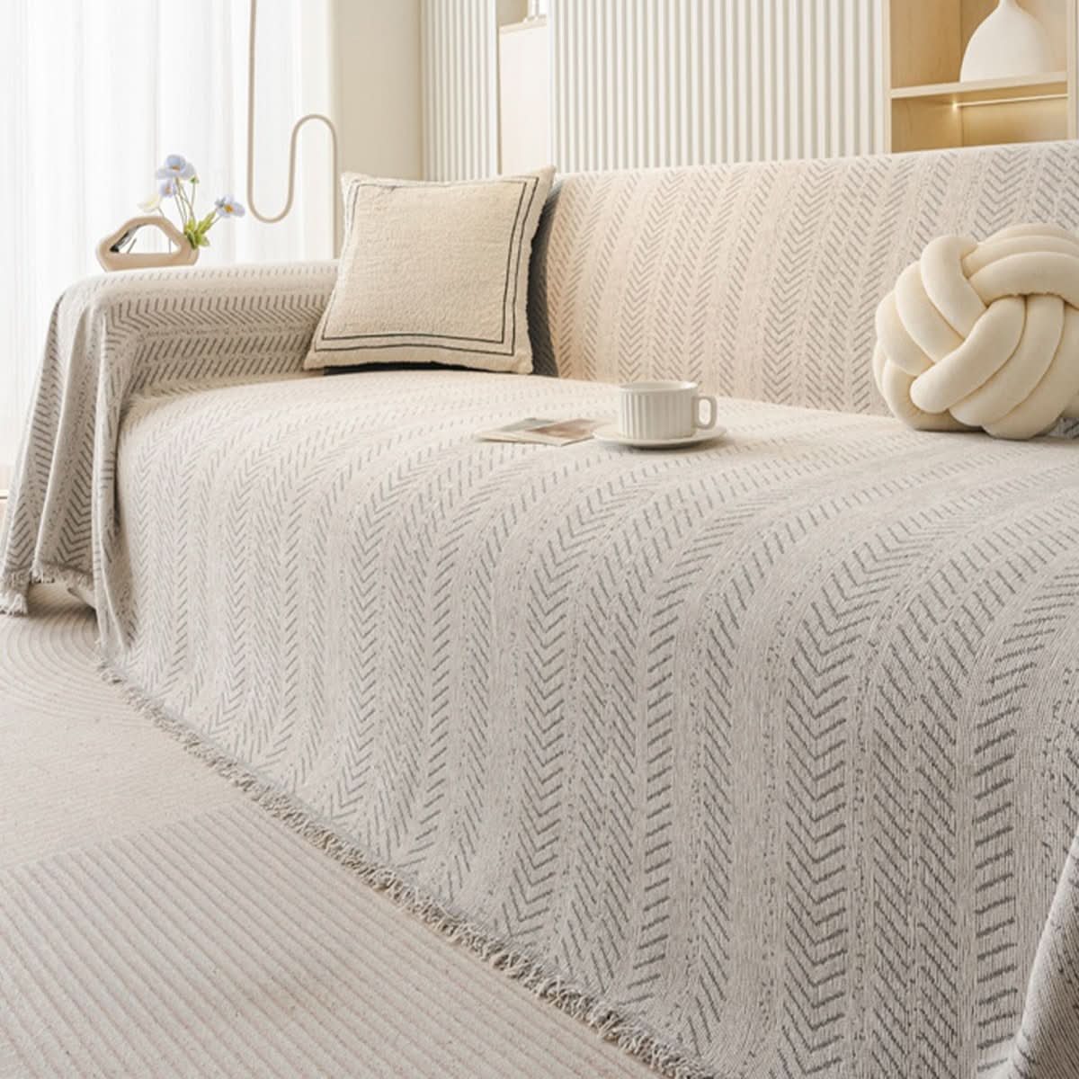 Chenille Sofa Cover – scratch-resistant, washable, soft touch
