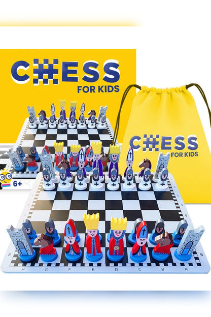 Chess Set – educational game for children, colour-coded board
