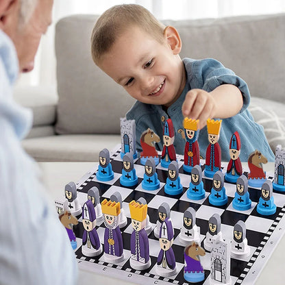 Chess Set – educational game for children, colour-coded board