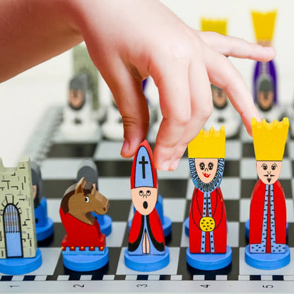 Chess Set – educational game for children, colour-coded board