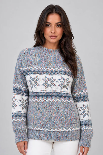 Christmas Jumper Women - Fair Isle Textured Knit