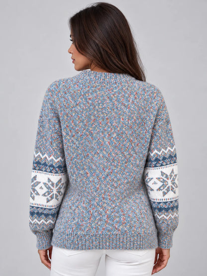 Christmas Jumper Women - Fair Isle Textured Knit