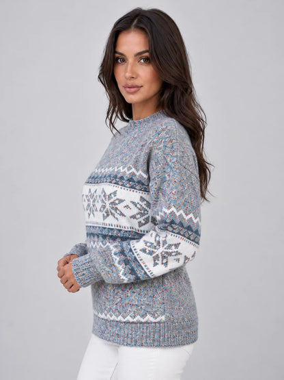 Christmas Jumper Women - Fair Isle Textured Knit
