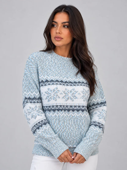 Christmas Jumper Women - Fair Isle Textured Knit
