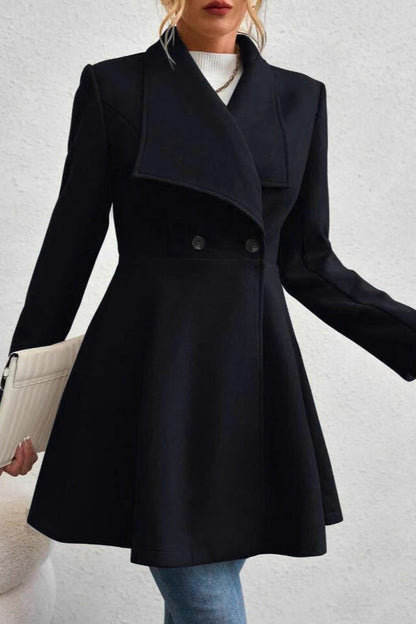 Coat Women - Waterfall Lapel Coat with Open Front