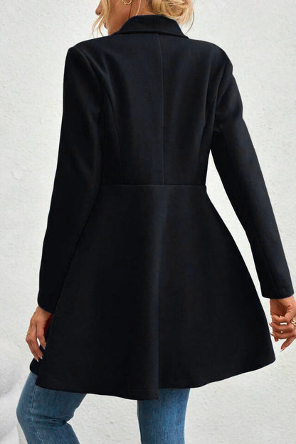 Coat Women - Waterfall Lapel Coat with Open Front