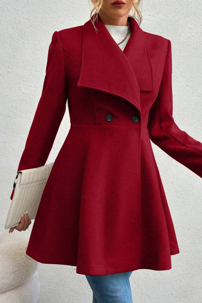 Coat Women - Waterfall Lapel Coat with Open Front