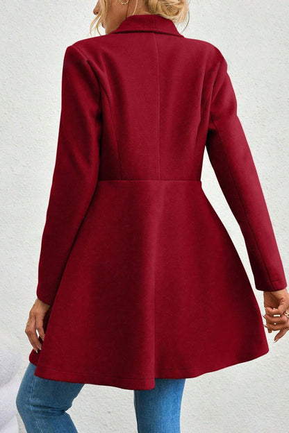 Coat Women - Waterfall Lapel Coat with Open Front