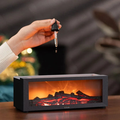 Compact Electric Fireplace – black or white, LED flame effect
