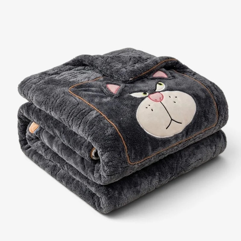 Convertible Fleece Blanket – folds to pillow, two cushions included