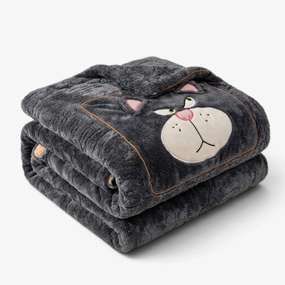 Convertible Fleece Blanket – folds to pillow, two cushions included