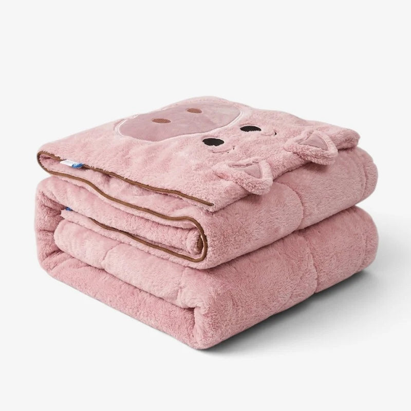 Convertible Fleece Blanket – folds to pillow, two cushions included