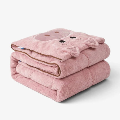 Convertible Fleece Blanket – folds to pillow, two cushions included