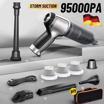 Cordless Handheld Vacuum – lightweight, high-power suction, car and home use