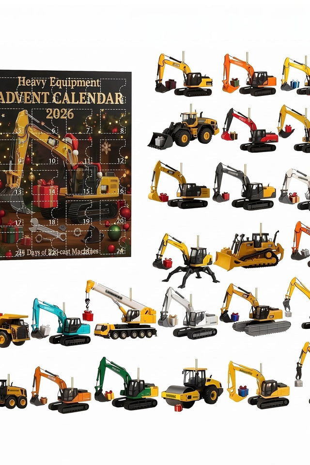 Digger Advent Calendar – 24 die-cast construction vehicles with hanging loops