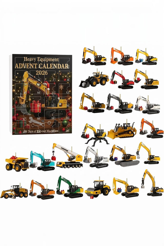 Digger Advent Calendar – 24 die-cast construction vehicles with hanging loops