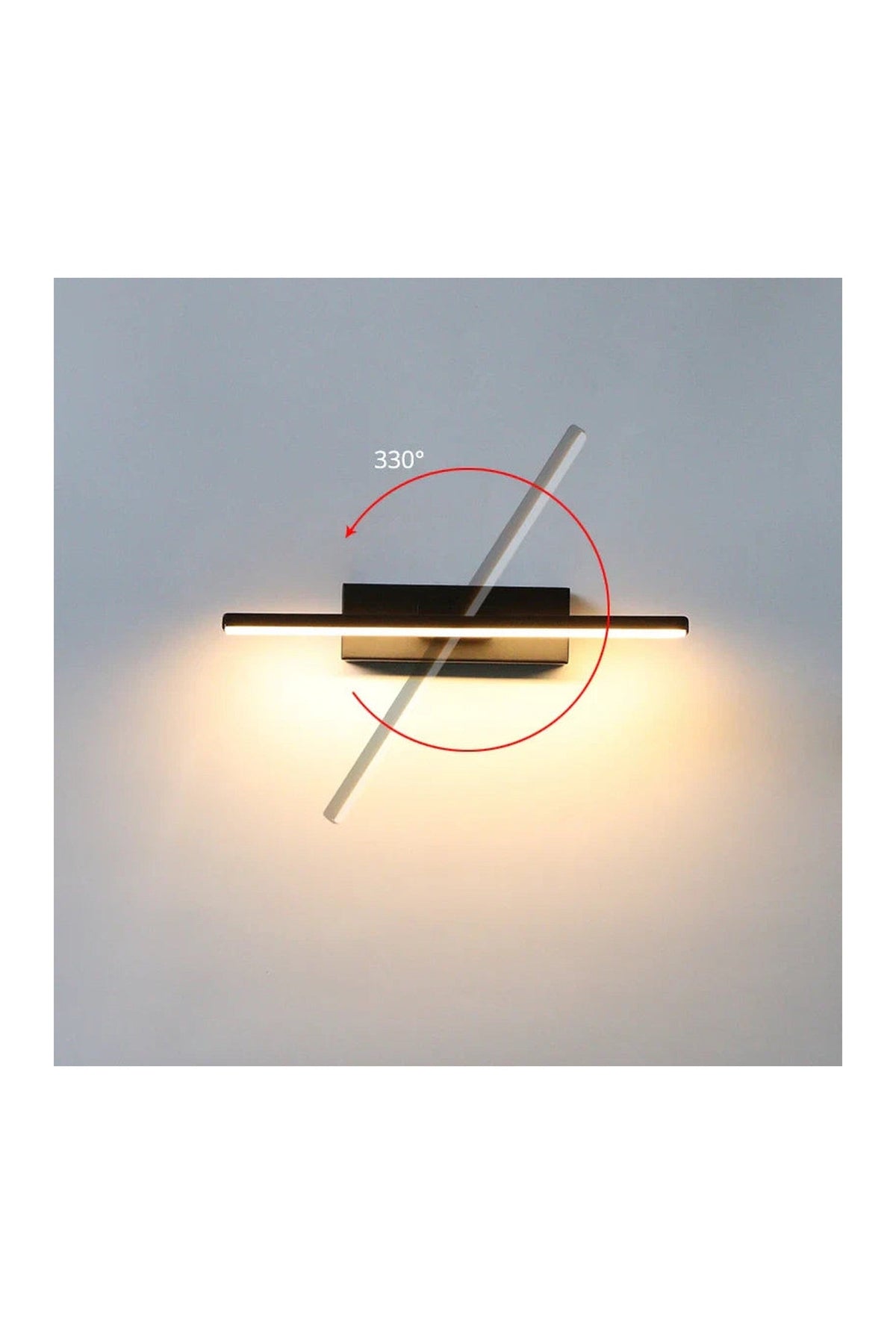 Adjustable Wall Light – 330° swivel head, three colour temperatures