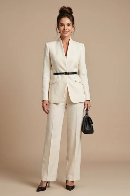 Delta | Structured Stand Collar Tailored Suit