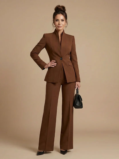 Delta | Structured Stand Collar Tailored Suit