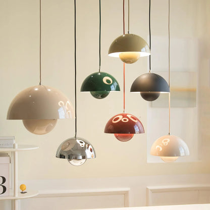 Dome Shade Pendant – floating globe, adjustable, hardwired