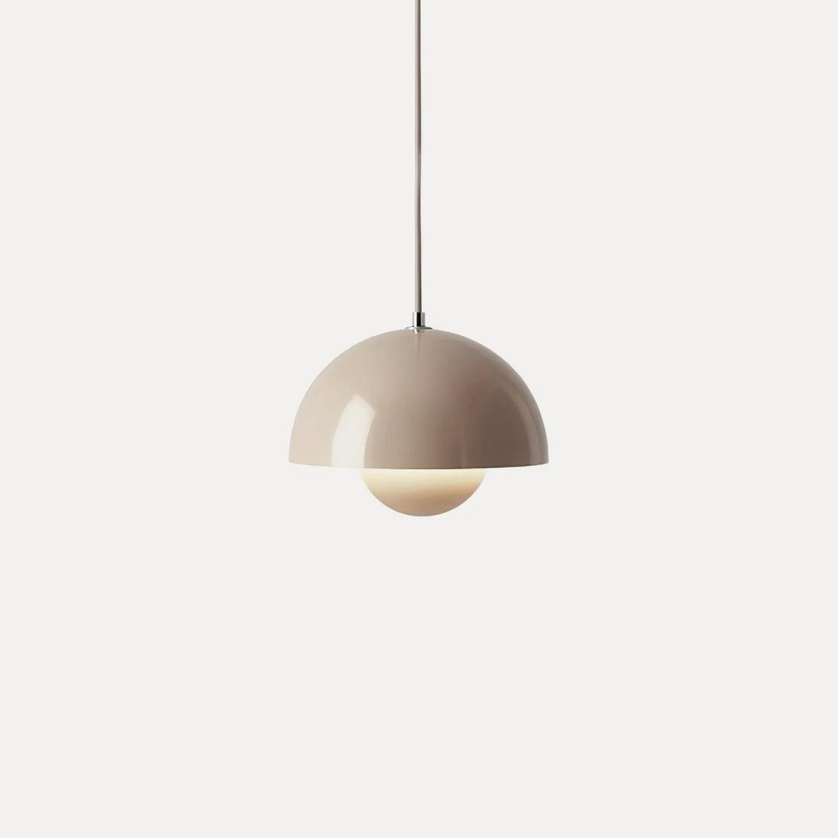Dome Shade Pendant – floating globe, adjustable, hardwired