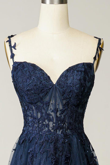 Dress Women - Tulle A-Line with Lace Appliqués