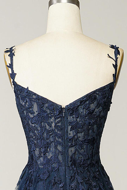 Dress Women - Tulle A-Line with Lace Appliqués