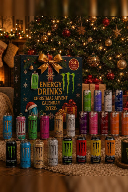 Advent Calendar 2026 – energy drink designs, 24-day countdown