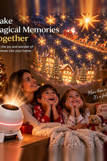 Christmas Projector – moving patterns, compact design, USB powered