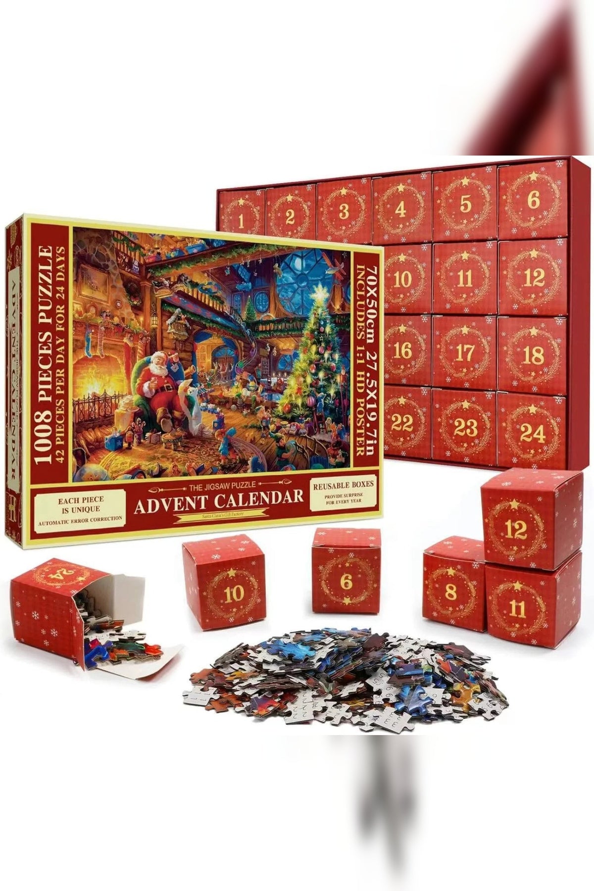 Jigsaw Advent Calendar 2026 – 1008 Pieces, One Christmas Picture
